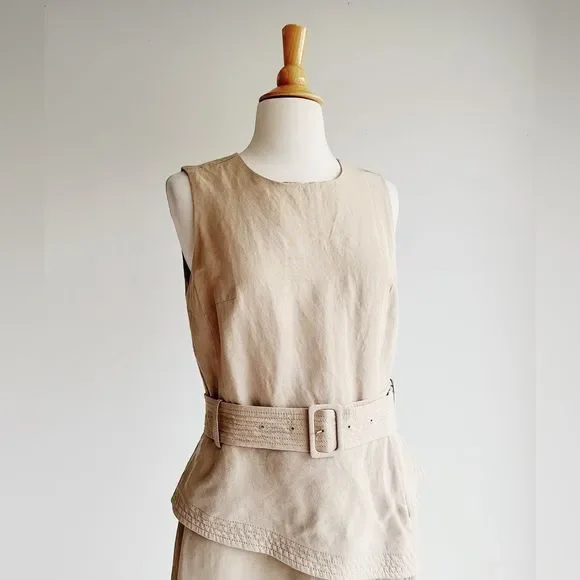 BANANA REPUBLIC | Linen Blend Peplum Utility Dress | Multiple Sizes - Picture 10 of 14